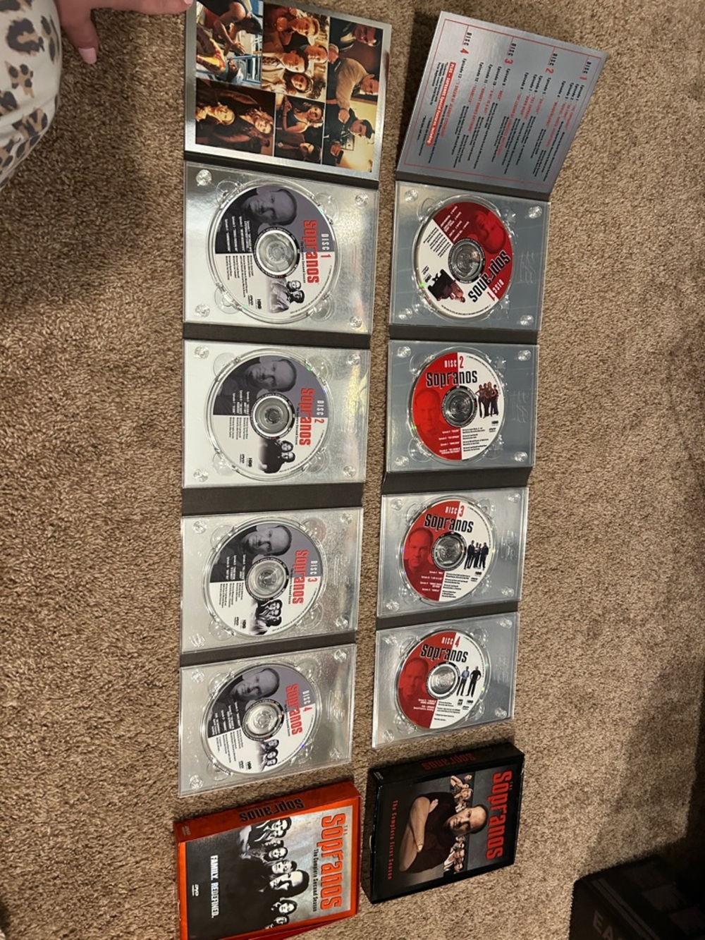 The Sopranos Complete Season DVD Set - Red, Black, White Discs